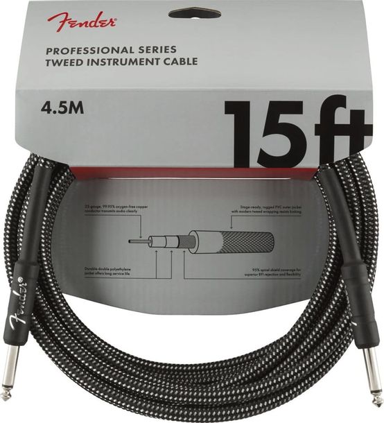 Fender Professional 15 Gray TWD kabel instr 4,5m