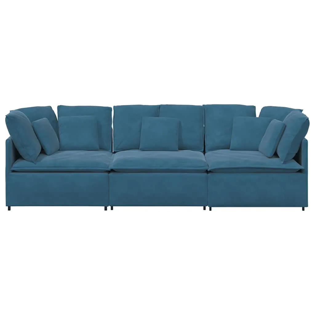 sofa-modulowa-z-poduszkami-velvet-blue-stan-nowy