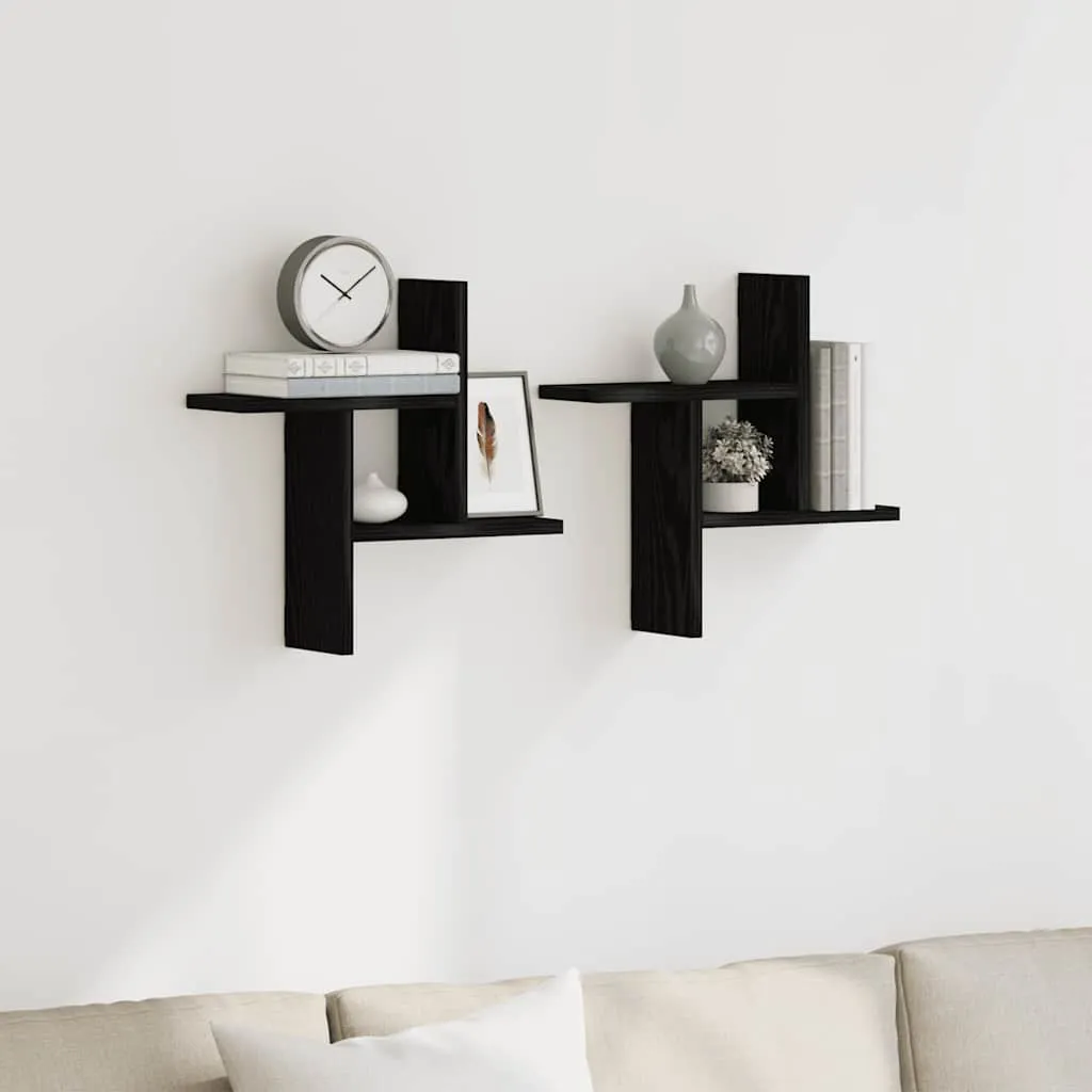 polki-scienne-2-szt-czarny-dab-38x12x38-cm