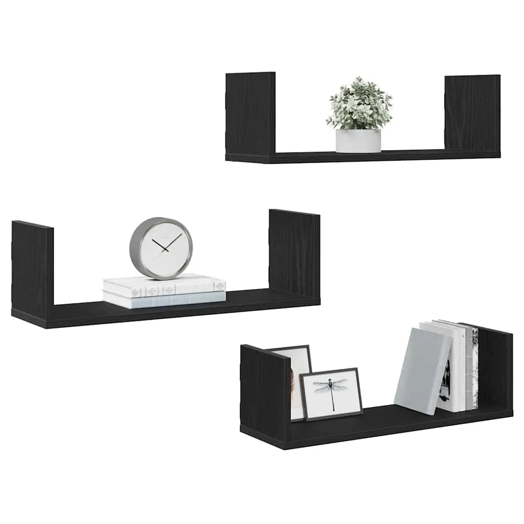 polki-scienne-3-szt-czarny-dab-58x18x18-cm