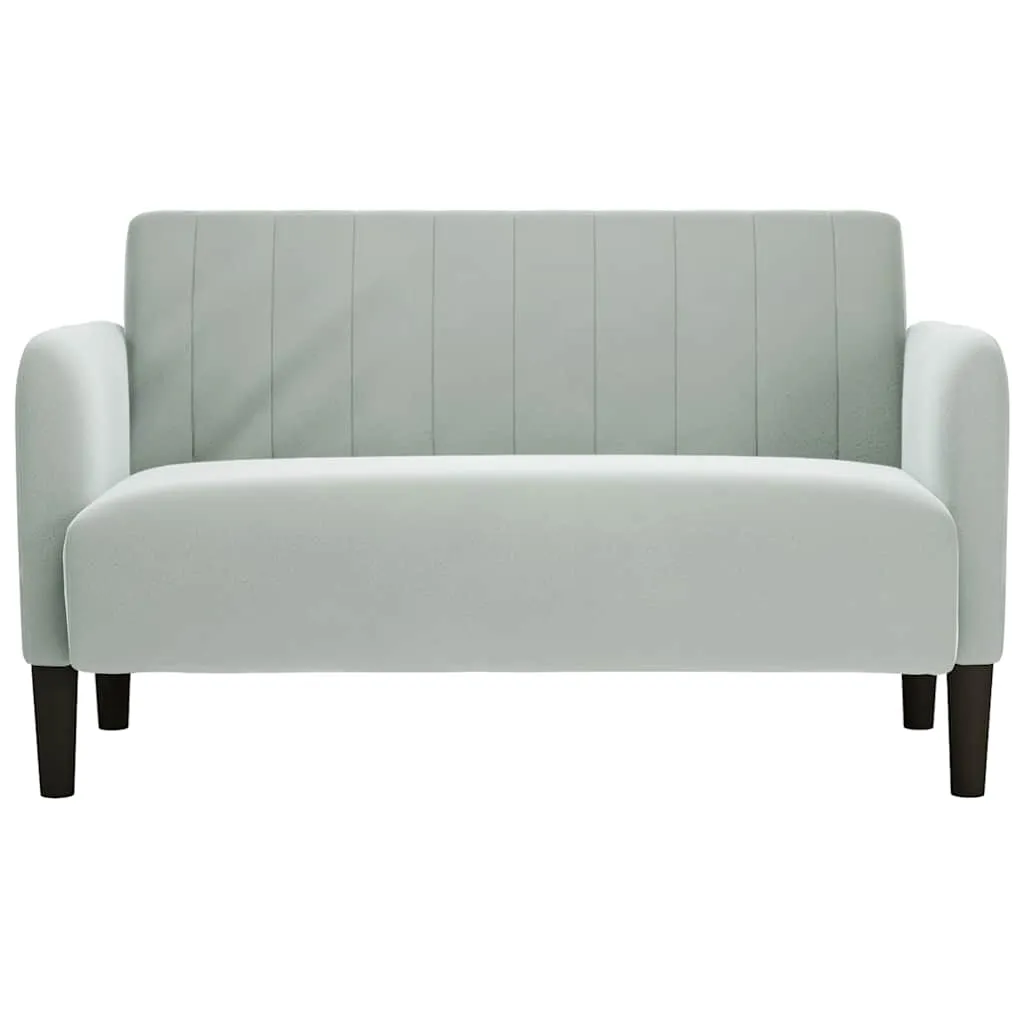 sofa-dwuosobowa-jasnoszara-109-cm-aksamit-stan-nowy