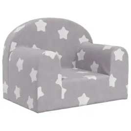 sofa-dziecieca-jasnoszara-z-gwiazdkami-miekki-plusz