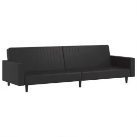 2-osobowa-sofa-czarna-sztuczna-skora