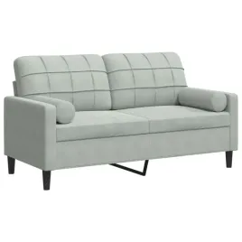 2-osobowa-sofa-z-poduszkami-jasnoszara-140-cm-aksamit