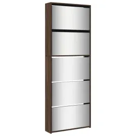szafka-na-buty-z-lustrem-brazowy-dab-63x17x1695-cm