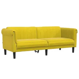 sofa-3-osobowa-zolta-tapicerowana-aksamitem