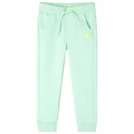 dzieciece-spodnie-dresowe-jasnozielone-140