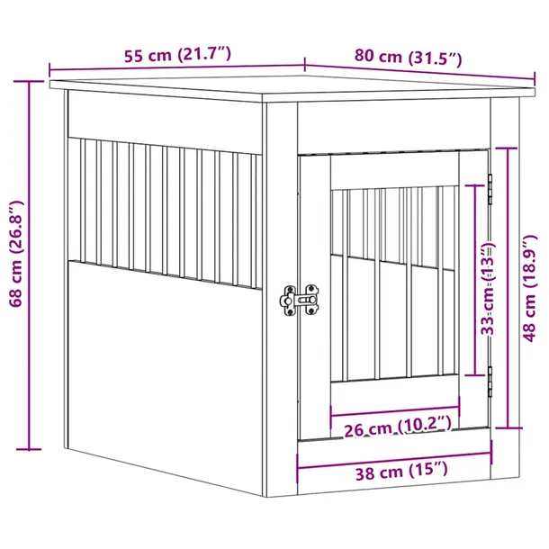 kojec-dla-psa-szary-dab-sonoma-55x80x68-cm-stan-nowy-dlugosc-55-cm