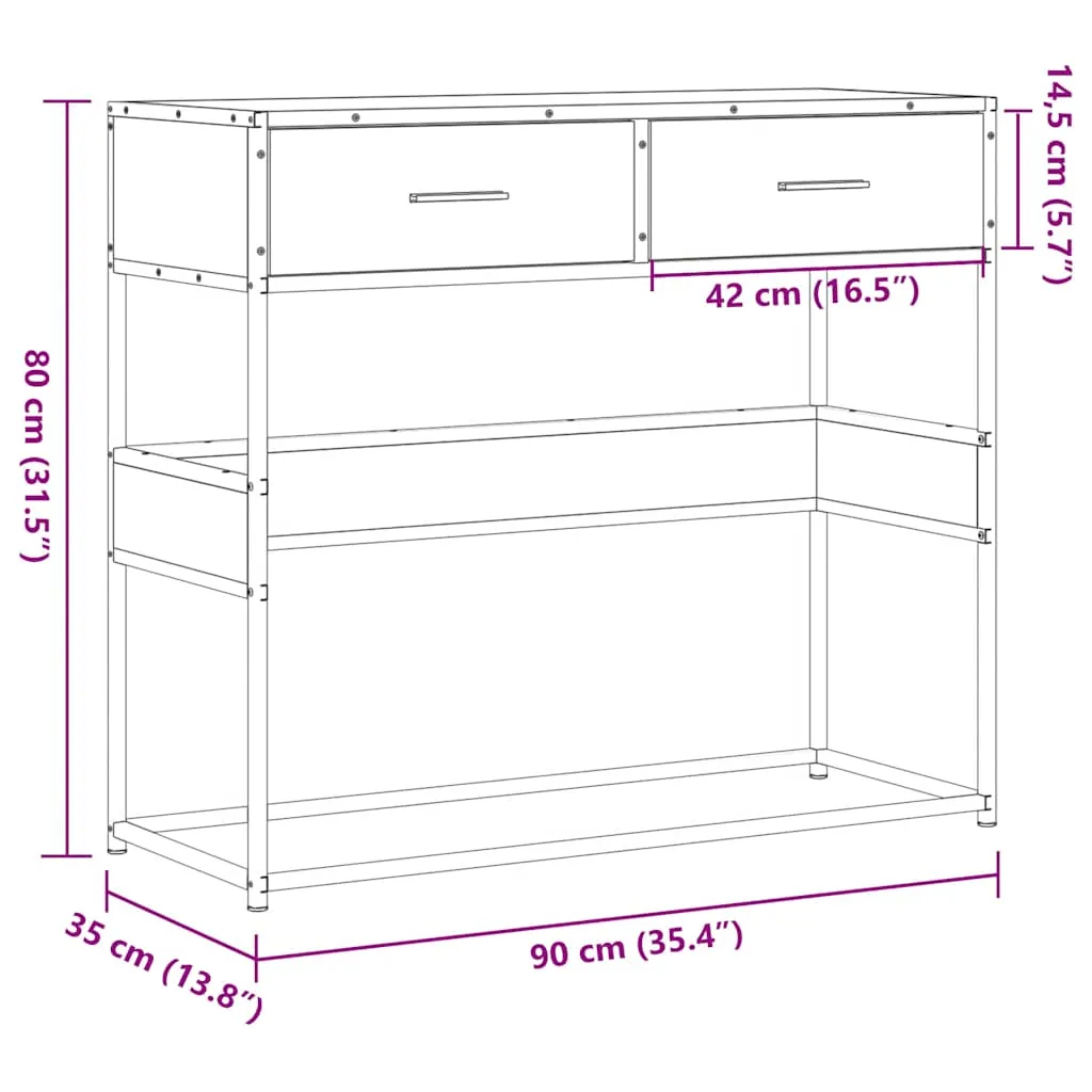 stolik-konsolowy-brazowy-dab-90x35x80-cm
