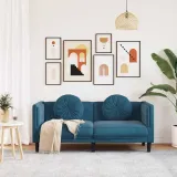 sofa-2-osobowa-z-poduszkami-niebieska-aksamit-kolekcja-vidaxl