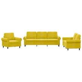 3-czesciowy-komplet-wypoczynkowy-obity-aksamitem-zolty