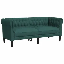sofa-chesterfield-dwuosobowa-ciemnozielona-obita-tkanina