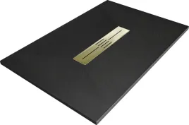 mexen-toro-brodzik-100x90-smc-czarny-zlota-maskownica-ultraplaski