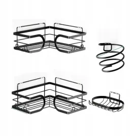 polki-lazienkowe-narozne-metalowe-czarne-2-szt-uchwyt-na-mydlo-i-suszarke