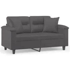 2-osobowa-sofa-z-poduszkami-szara-120-cm-sztuczna-skora