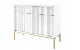 biala-komoda-104-cm-neli-pk-2d2s-zlote-nozki