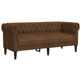 sofa-chesterfield-dwuosobowa-brazowa-obita-tkanina