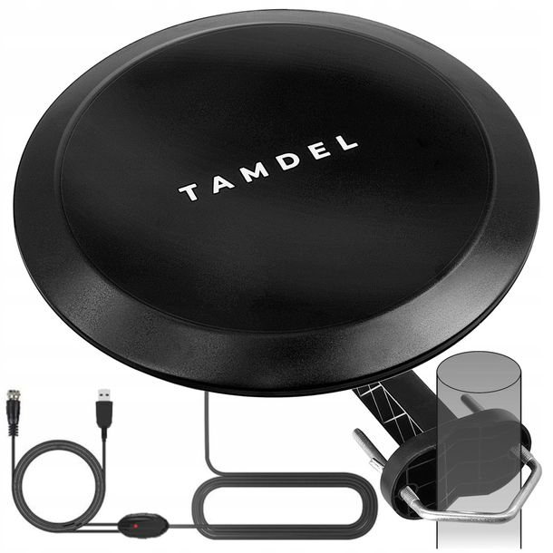 Antena do TV naziemnej DVB-T2 DOOKÓLNA 360° Kabel 10m USB 4K LTE AKTYWNA