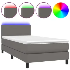 lozko-kontynentalne-z-materacem-i-led-szara-ekoskora-80x200-cm