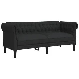 sofa-chesterfield-dwuosobowa-czarna-obita-tkanina