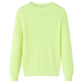 sweter-dzieciecy-z-dzianiny-zolty-neonowy-140