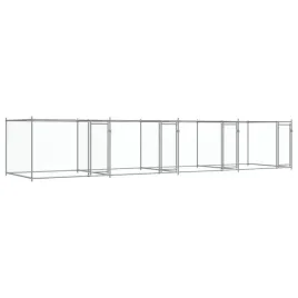 klatka-dla-psa-z-drzwiami-szara-8x2x15-m-stal