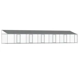 klatka-dla-psa-z-dachem-i-drzwiami-szara-12x2x2-m-stal