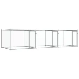 klatka-dla-psa-z-drzwiami-szara-6x2x15-m-stal