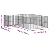 kojec-dla-psa-12-paneli-czarny-stal-galwanizowana-kod-producenta-8721012264175