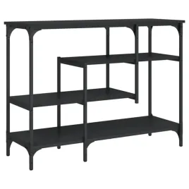 stolik-konsolowy-z-polkami-czarny-100x35x75-cm