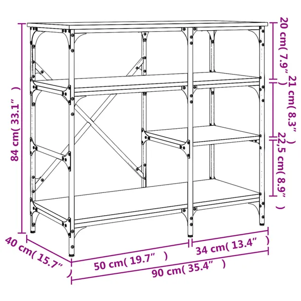 regal-kuchenny-brazowy-dab-90x40x84-cm-stan-nowy-material-wykonania-metal