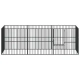 kojec-dla-psa-8-paneli-czarny-stal-galwanizowana-dlugosc-1-cm
