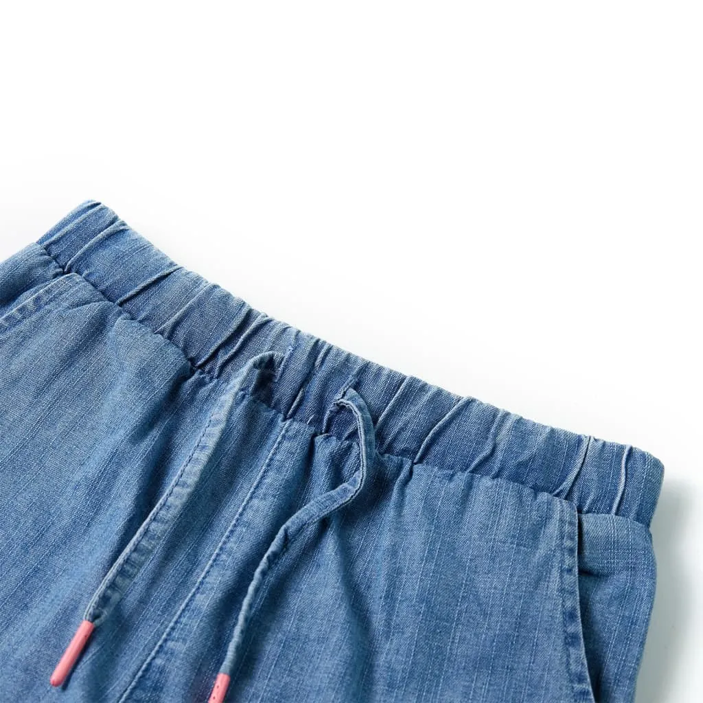 szorty-dzieciece-niebieski-denim-128-stan-nowy
