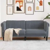 sofa-dwuosobowa-ciemnoszara-aksamit-stan-nowy