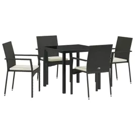zestaw-do-jadalni-w-ogrodzie-z-poduszka-5-pcs-czarny-polirattan