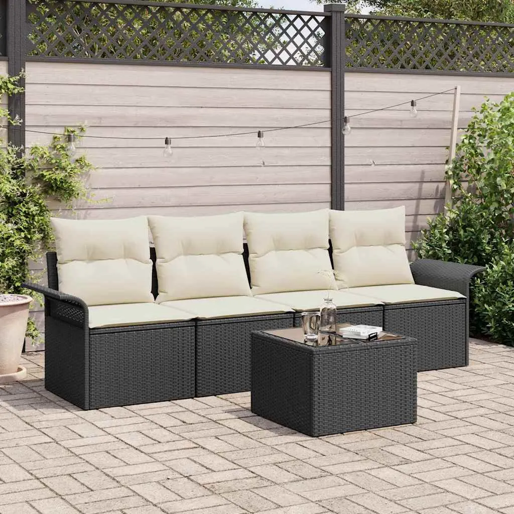 zestaw-sof-na-ogrod-5-pcs-czarny-polirattan