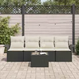 zestaw-sof-na-ogrod-5-pcs-czarny-polirattan-styl-nowoczesny