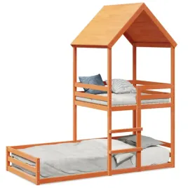 lozko-z-pietrem-i-daszkiem-woskowy-braz-80x200-cm