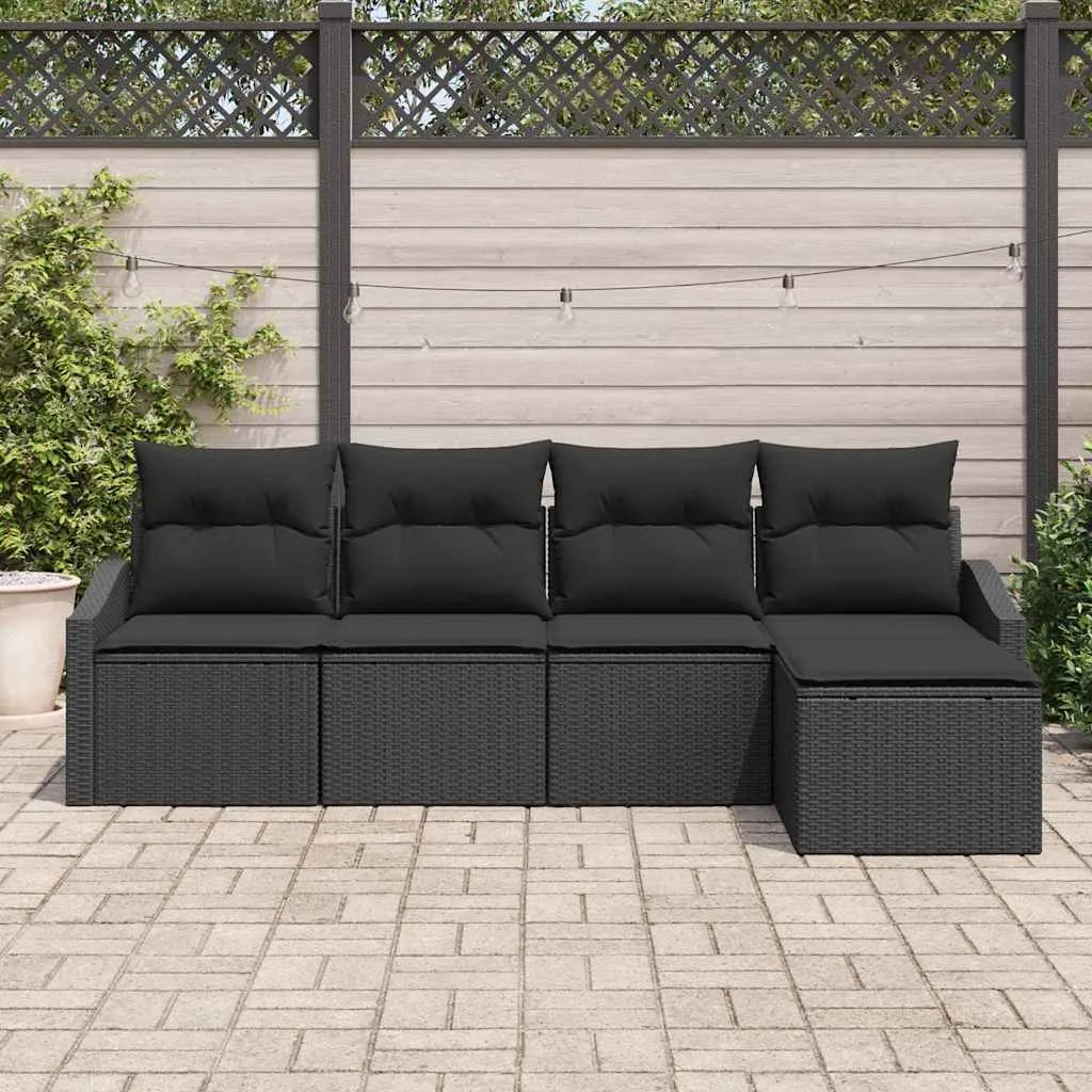zestaw-sof-na-ogrod-5-pcs-czarny-polirattan-stan-nowy