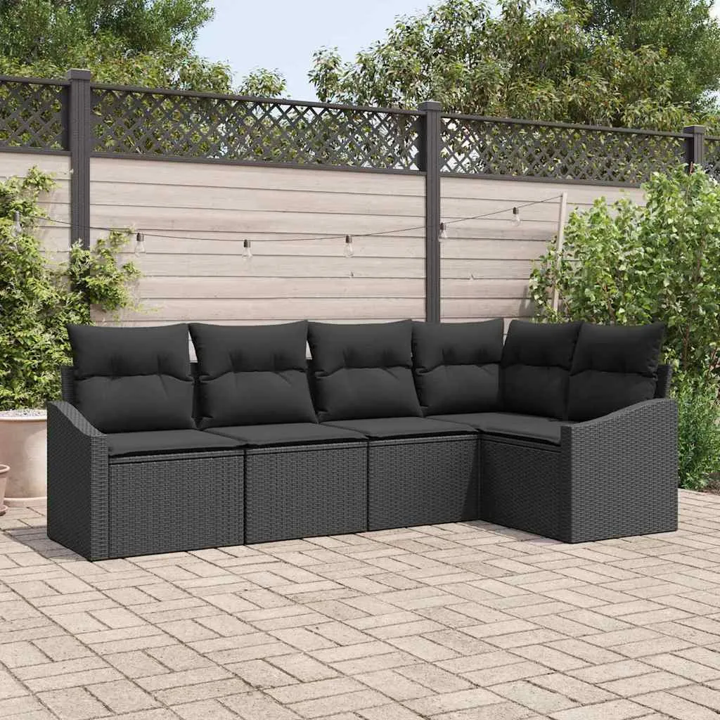 zestaw-sof-na-ogrod-5-pcs-czarny-polirattan