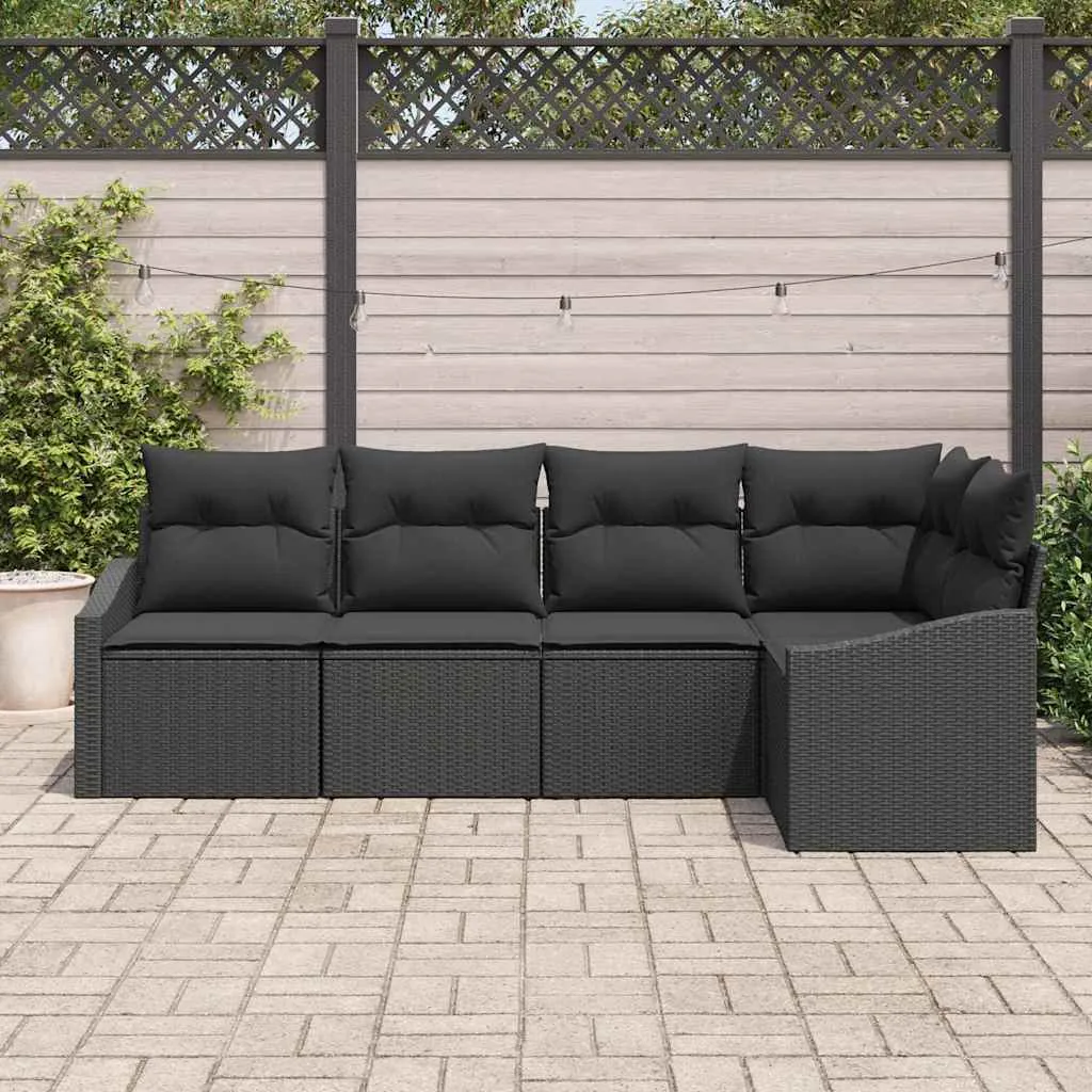 zestaw-sof-na-ogrod-5-pcs-czarny-polirattan-stan-nowy
