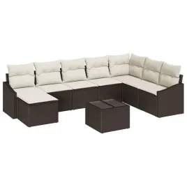 zestaw-do-jadalni-w-ogrodzie-z-poduszka-9-pcs-brazowy-i-kremowy