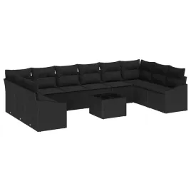 zestaw-do-jadalni-w-ogrodzie-z-poduszka-11-pcs-czarny