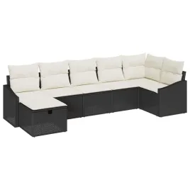zestaw-sof-na-ogrod-z-poduszka-7-pcs-czarny-polirattan