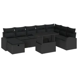 zestaw-sof-na-ogrod-z-poduszka-9-pcs-czarny-polirattan