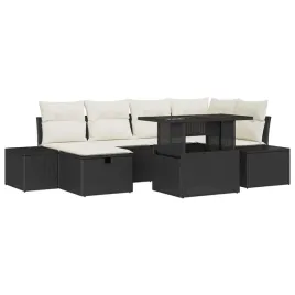 zestaw-sof-na-ogrod-z-poduszka-7-pcs-czarny-polirattan