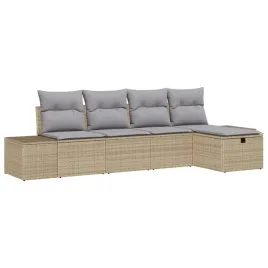 zestaw-sof-na-ogrod-z-poduszka-5-pcs-bezowy-polirattan