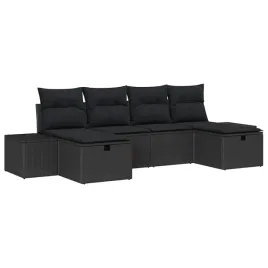 zestaw-sof-na-ogrod-z-poduszka-6-pcs-czarny-polirattan