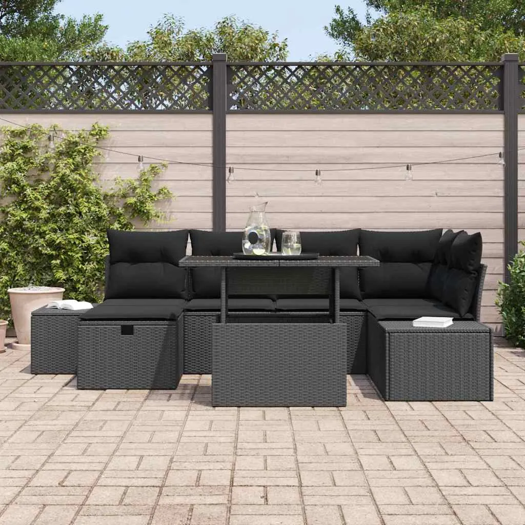zestaw-sof-na-ogrod-7-pcs-czarny-polirattan-stan-nowy