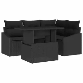 zestaw-sof-na-ogrod-z-poduszka-5-pcs-czarny-100-x-55-x-73-cm